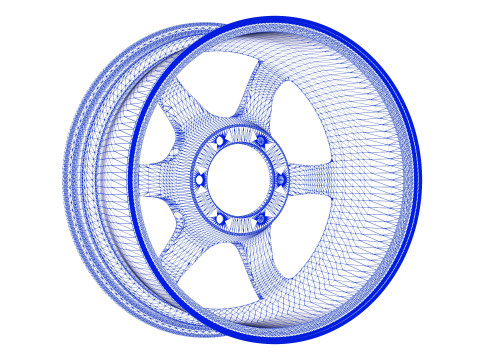 Volk RAYS TE37 Progressive 3D 模型