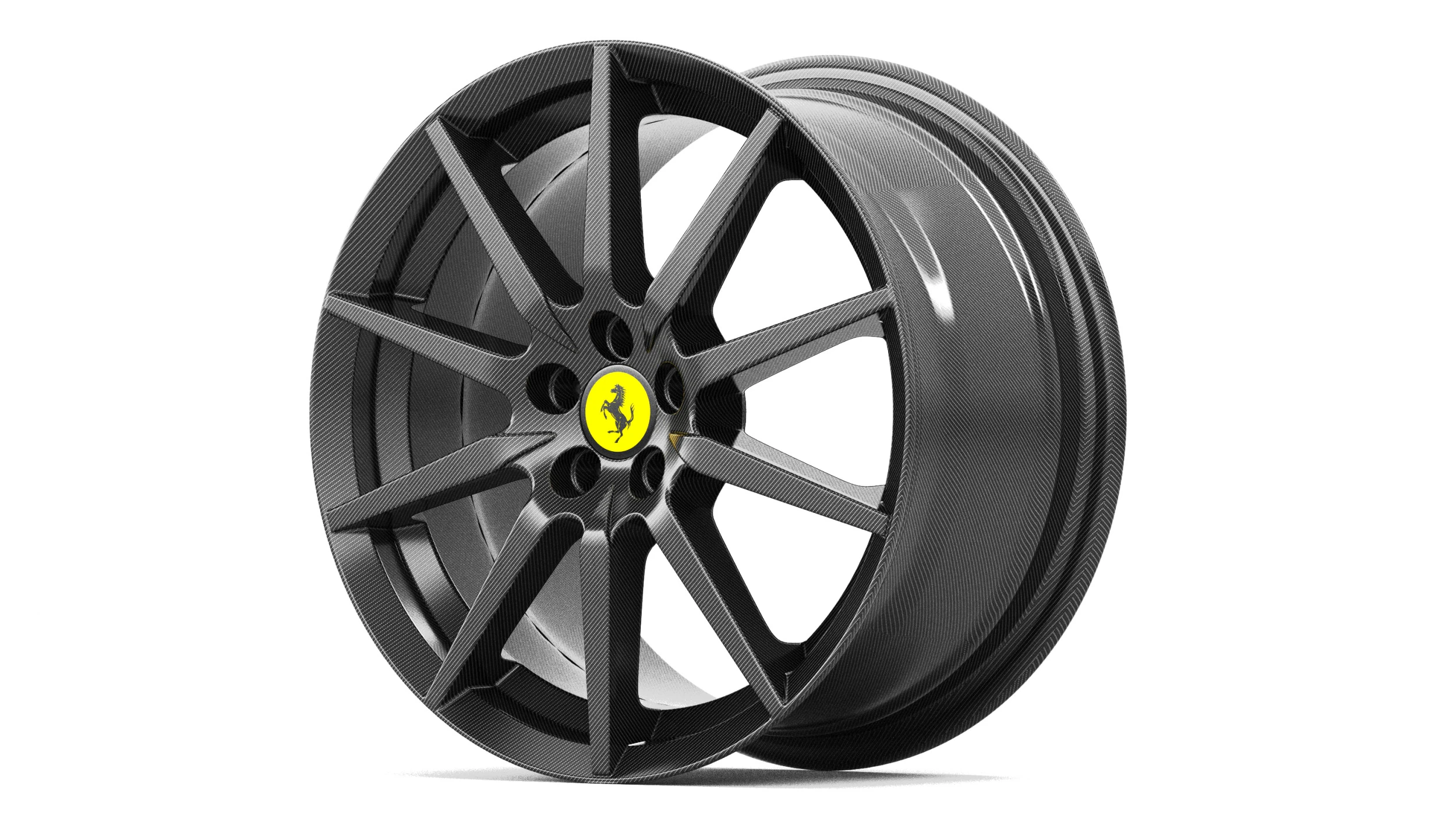 Ferrari Carbon Revolution Wheels 3D Model .c4d .max .obj .3ds .fbx .stl .blend
