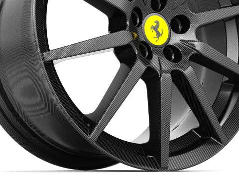 Ferrari Carbon Revolution Wheels 3D Model