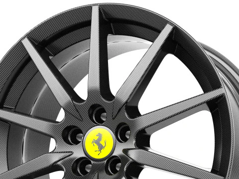 Ferrari Carbon Revolution Wheels 3D Model