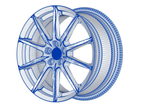 Ferrari Carbon Revolution Wheels 3D Model