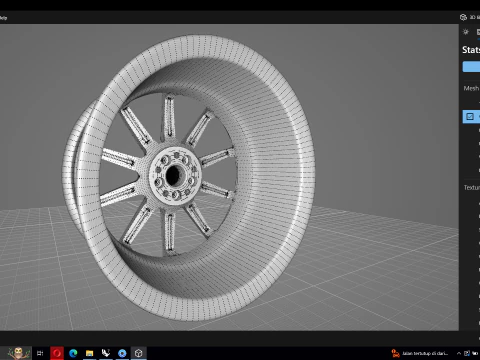 Ferrari Carbon Revolution Wheels 3D Model