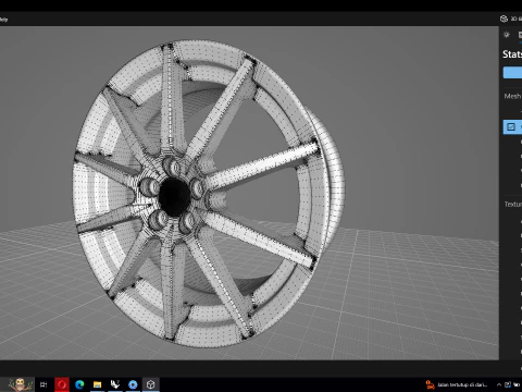 Ferrari Carbon Revolution Wheels 3D Model