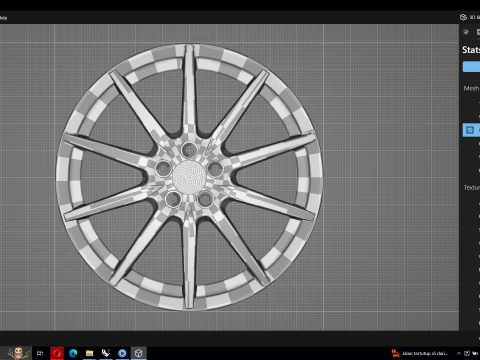 Ferrari Carbon Revolution Wheels 3D Model