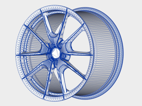 Porsche Cayman S Wheels 3D Model