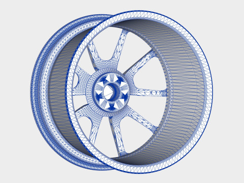 Porsche Cayman S Wheels 3D Model
