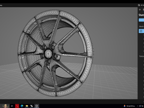 Porsche Cayman S Wheels 3D Model