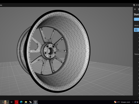 Porsche Cayman S Wheels 3D Model