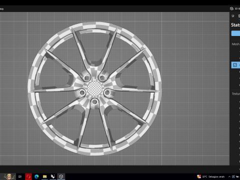 Porsche Cayman S Wheels 3D Model
