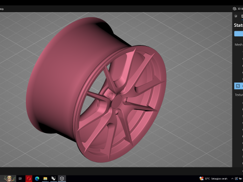 Porsche Cayman S Wheels 3D Model