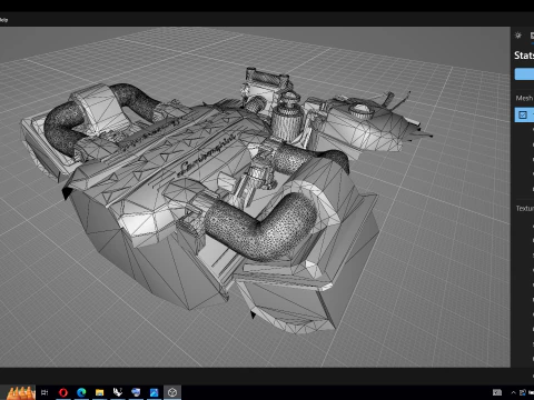 V12 Supercar Engine 3D Model