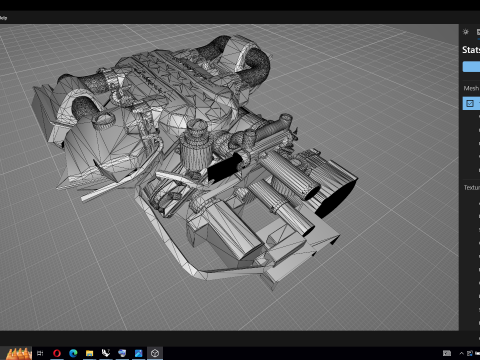 V12 Supercar Engine 3D Model