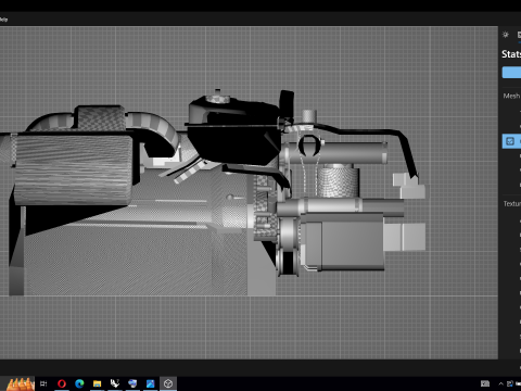 V12 Supercar Engine 3D Model