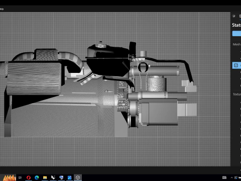 V12 Supercar Engine 3D Model