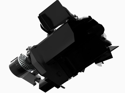 V12 Supercar Engine 3D Model