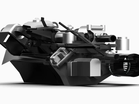 V12 Supercar Engine 3D Model