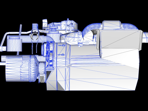 V12 Supercar Engine 3D Model