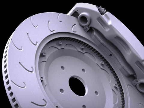 Endless Mono 4R Brake Kit 3D Model