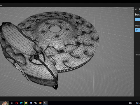 Endless Mono 4R Brake Kit 3D Model