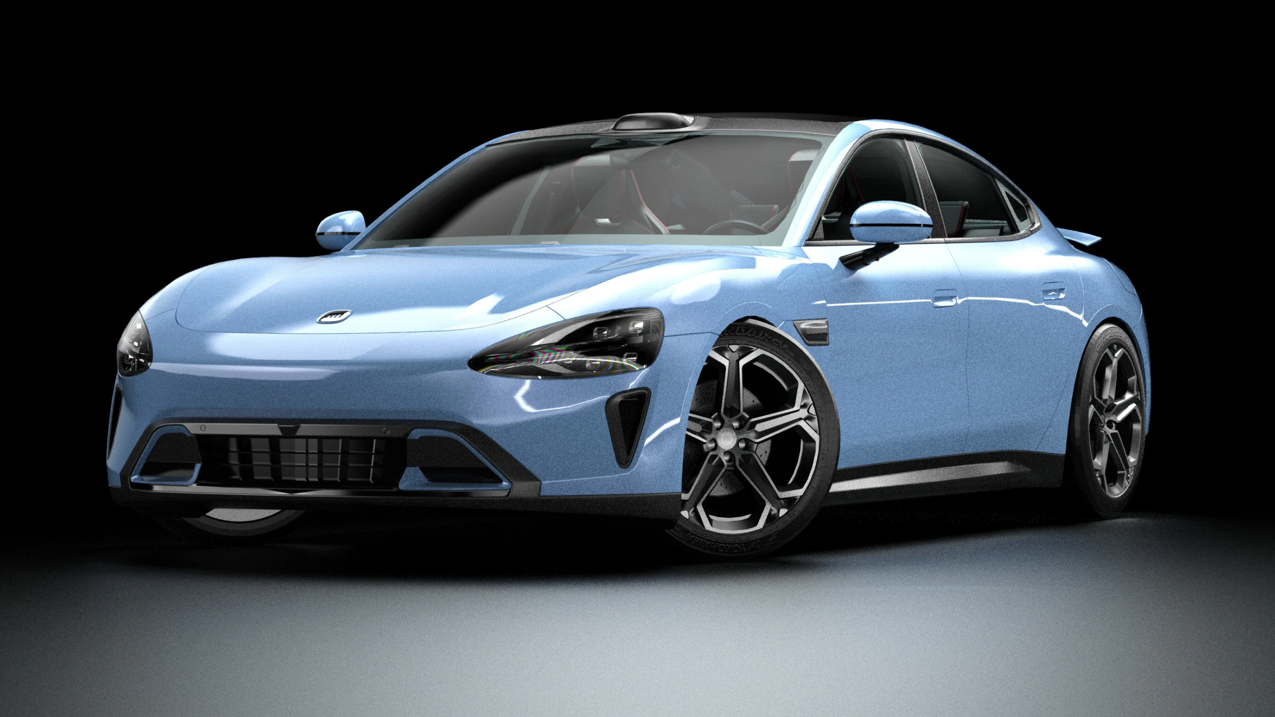 Xiaomi SU7 EV 2024 3D Model .c4d .max .obj .3ds .fbx .stl .blend 