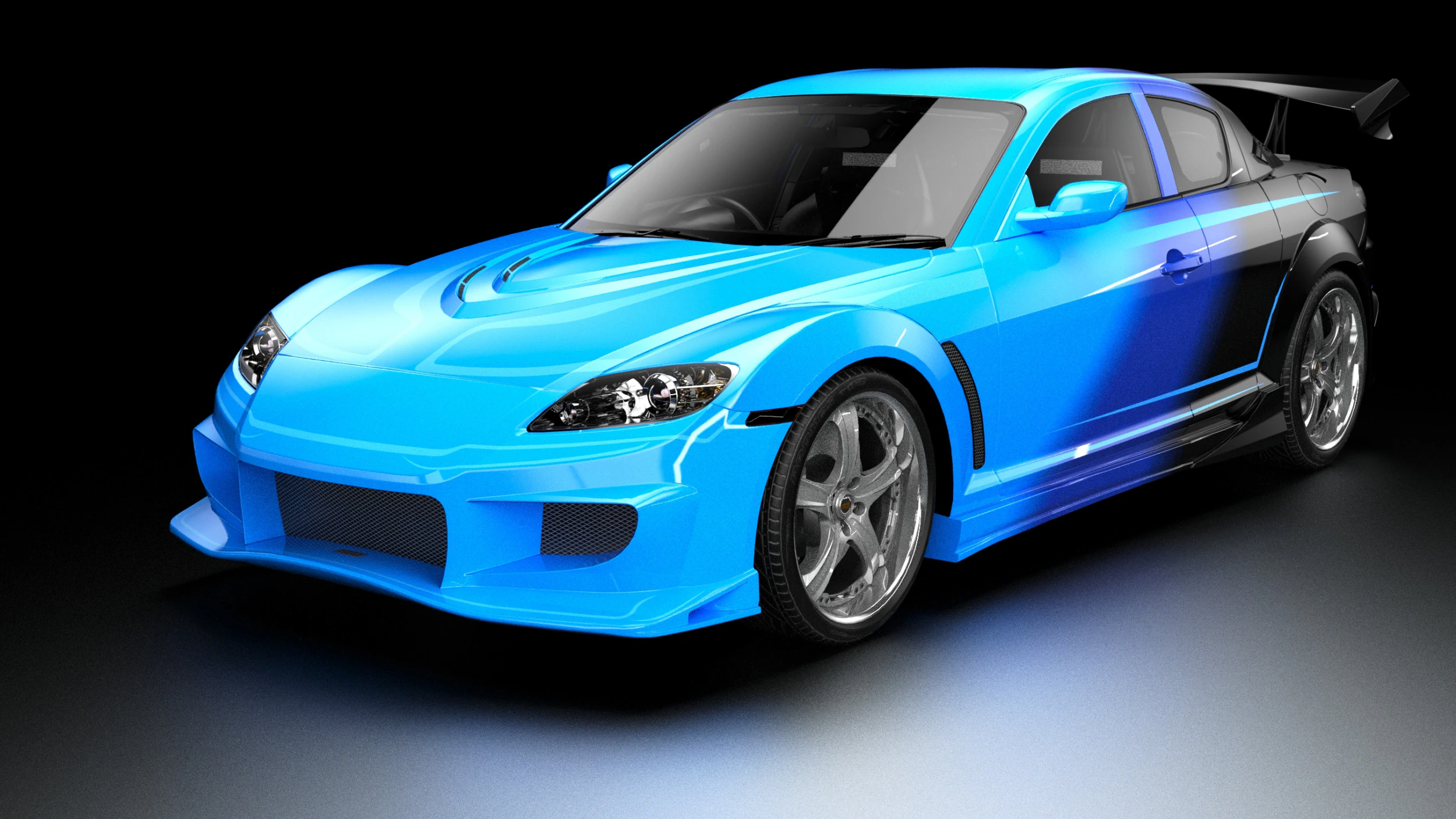 VeilSide Neela Mazda RX-8 3D Model .c4d .max .obj .3ds .fbx .stl .blend