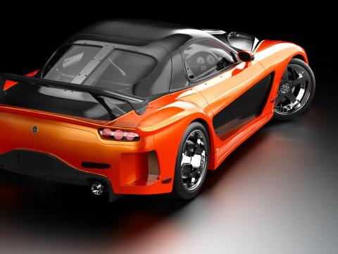 Mazda RX-7 lato velo Modello 3D