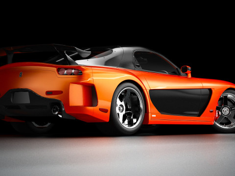 Mazda RX-7 lato velo Modello 3D