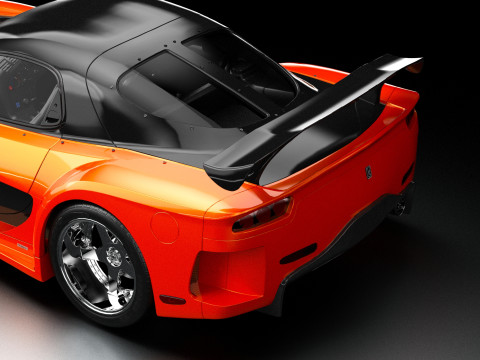 Mazda RX-7 lato velo Modello 3D