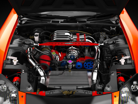 Mazda RX-7 lato velo Modello 3D