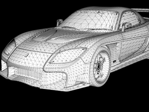 Mazda RX-7 lato velo Modello 3D