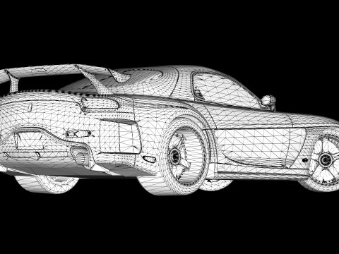 Mazda RX-7 lato velo Modello 3D