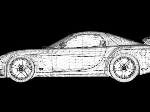 Mazda RX-7 lato velo Modello 3D