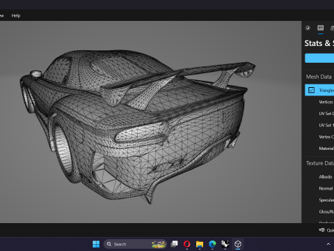 Mazda RX-7 lato velo Modello 3D