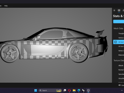 Mazda RX-7 lato velo Modello 3D
