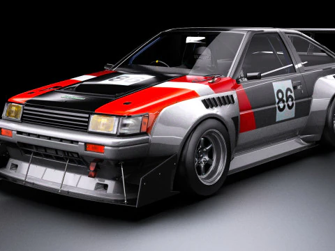Toyota TRD N2 AE86 Levin 3D Model
