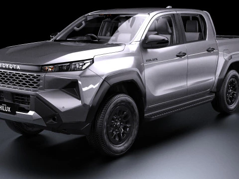 Pickup Kabin Ganda Toyota Hilux SR 2026 Model 3D