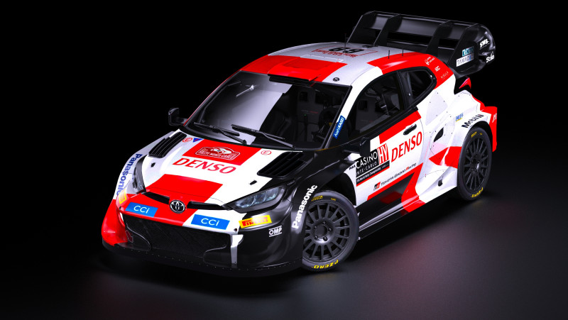 Toyota GR Yaris Ralli 1 WRC 2023 3D Model .c4d .max .obj .3ds .fbx .stl .blend 
