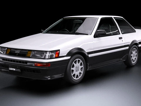 Toyota Corolla AE86 Levin 3D Model