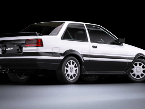 Toyota Corolla AE86 Levin 3D Model