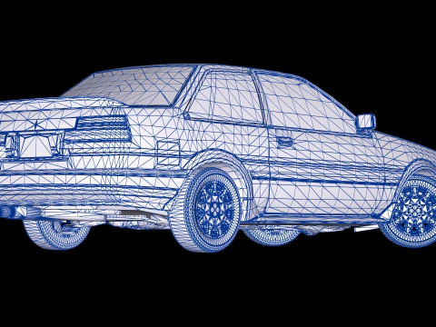 Toyota Corolla AE86 Levin 3D Model