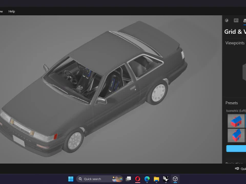Toyota Corolla AE86 Levin 3D Model