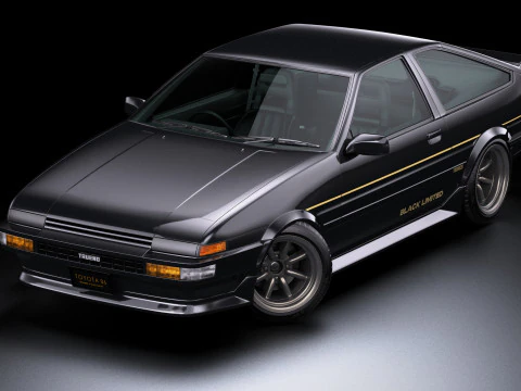 Toyota AE86 Trueno GT-Apex Black Limited 3D Model