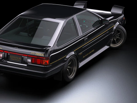 Toyota AE86 Trueno GT-Apex Black Limited 3D Model