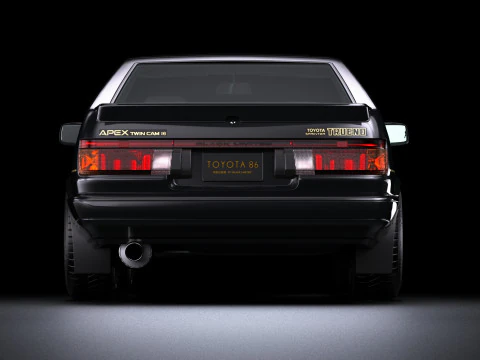 Toyota AE86 Trueno GT-Apex Black Limited 3D Model