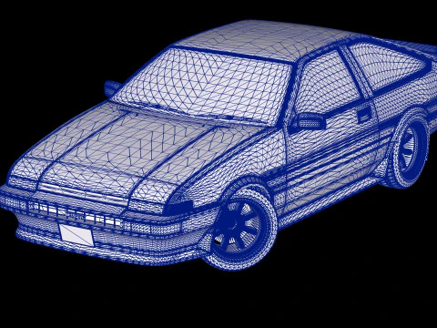 Toyota AE86 Trueno GT-Apex Black Limited 3D Model