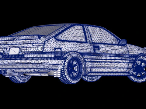 Toyota AE86 Trueno GT-Apex Black Limited 3D Model