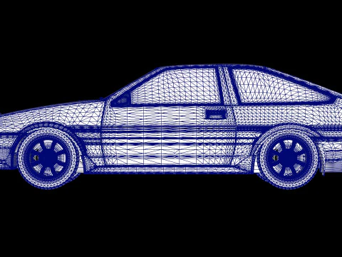 Toyota AE86 Trueno GT-Apex Black Limited 3D Model