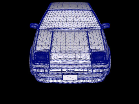 Toyota AE86 Trueno GT-Apex Black Limited 3D Model