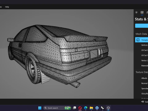 Toyota AE86 Trueno GT-Apex Black Limited 3D Model