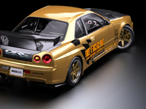 Top Secret Nissan Skyline R34 GT-R 3D Model